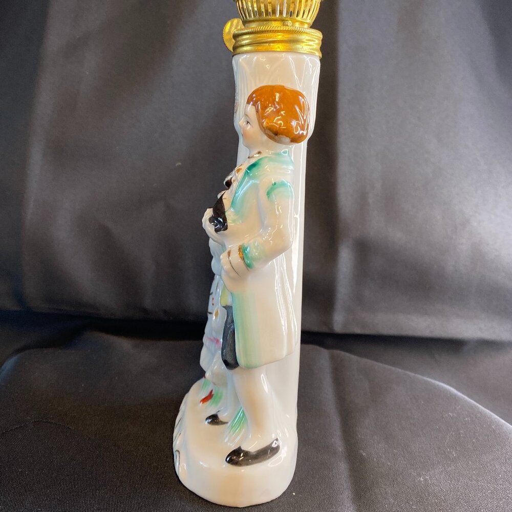 Vintage 1945-1952 Japan Nasco Del Coronado Colonial Porcelain Oil Lamp Base - Picture 4 of 12